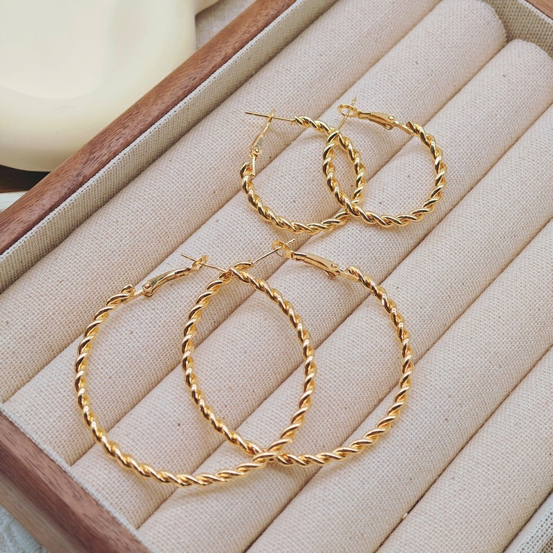 Minority Creative Twist Metal Twisted Earrings