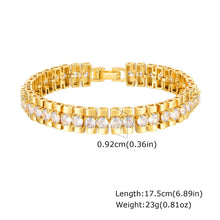 Zircon Two-side Grinding Copper Material Women's Watch Strap Bracelet
