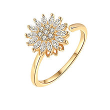 Copper Plating Diamond-embedded SUNFLOWER Rotating Stylish Opening Adjustable