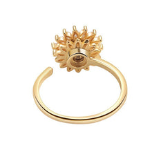 Copper Plating Diamond-embedded SUNFLOWER Rotating Stylish Opening Adjustable