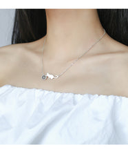 Cat Moonstone Necklace Silver Plated For Women