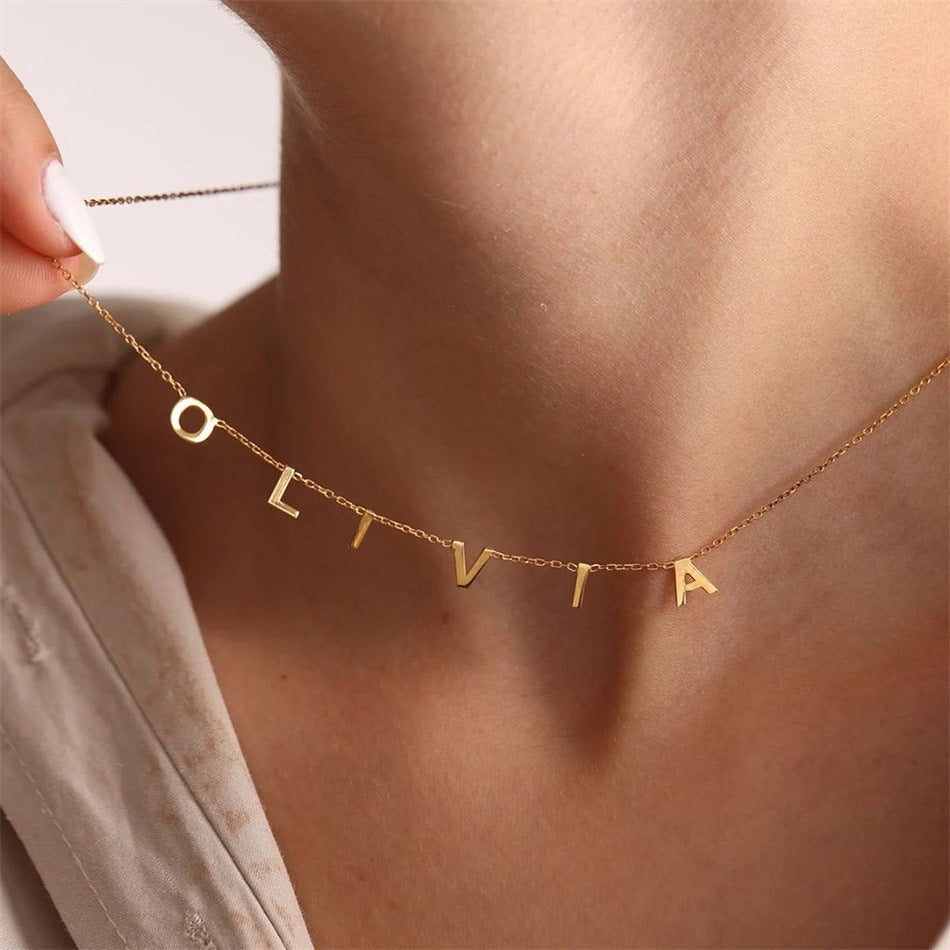 Personalized 26 Letter English Name Necklace