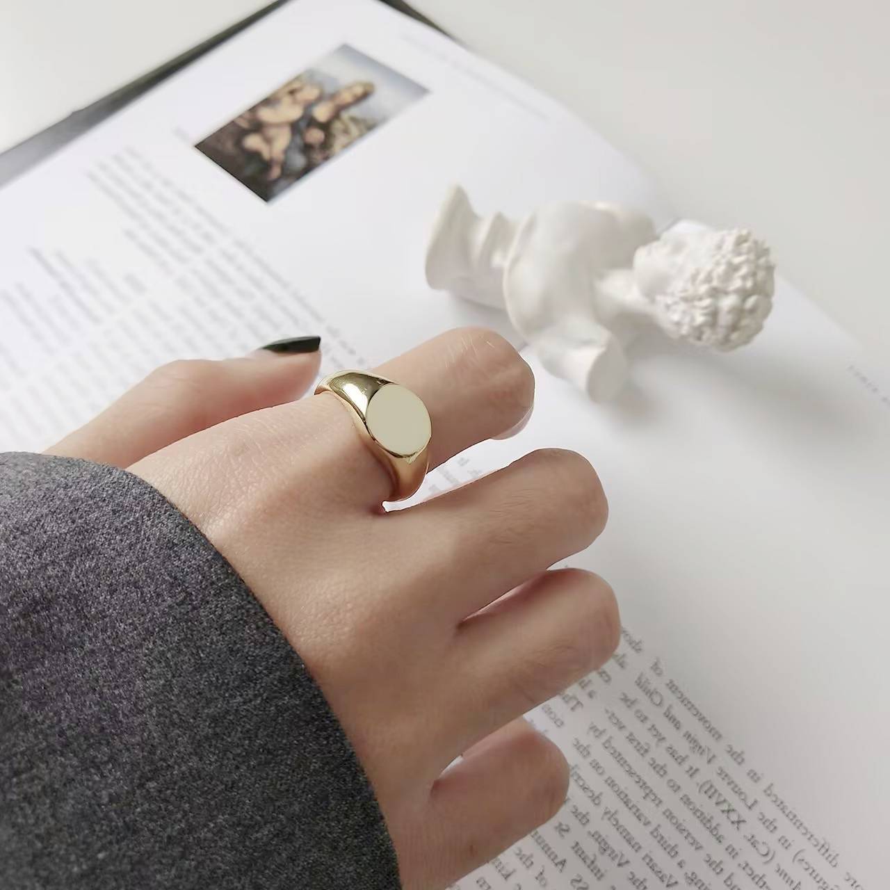 Simple Fashion Personalized Cold Style Seal Ring