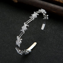 Geometric Zircon Open-ended Bracelet Formal Dress Accessories