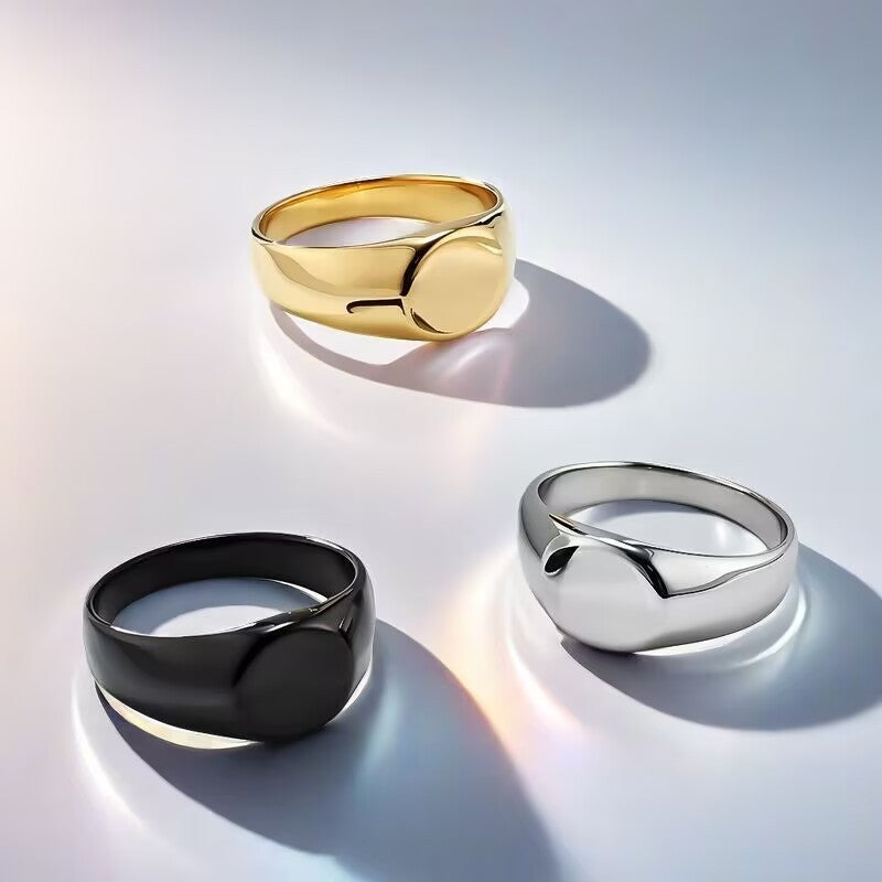 Simple Fashion Personalized Cold Style Seal Ring