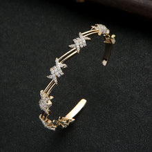 Geometric Zircon Open-ended Bracelet Formal Dress Accessories