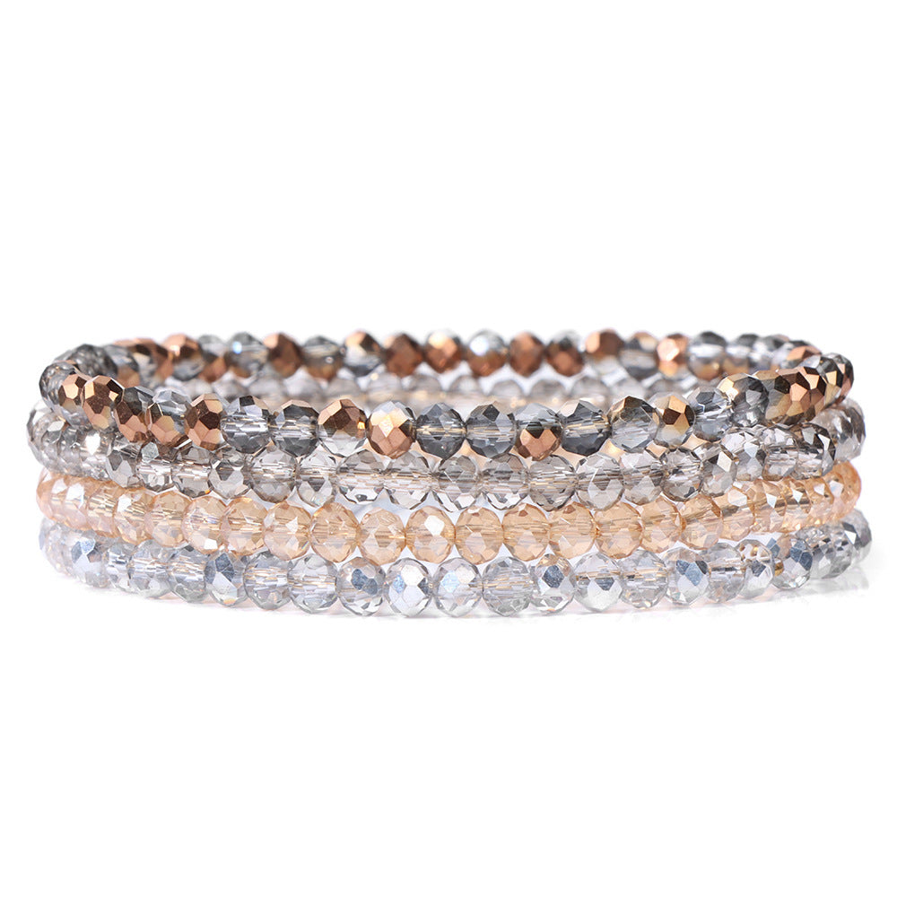 Artificial Crystal Elastic String Bracelet For Women