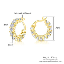 Zircon Circle Ear Clip Female 3mm Full Diamond