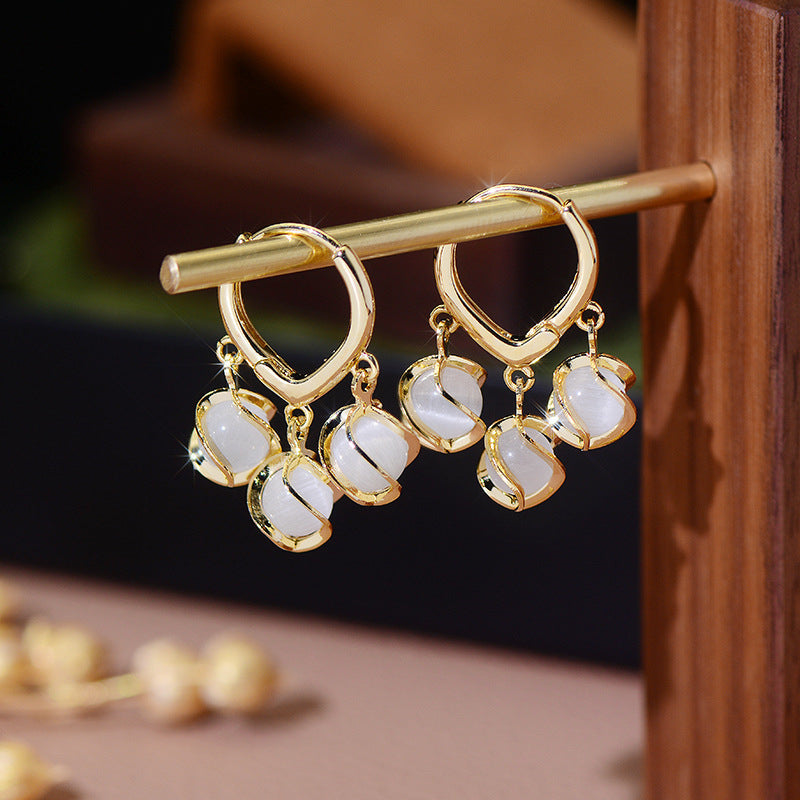 Fashion Lily Earrings Simple Love Heart