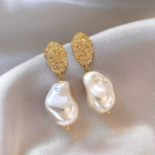 Geometric Irregular Baroque Pearl Earrings
