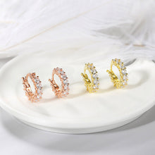 Zircon Circle Ear Clip Female 3mm Full Diamond