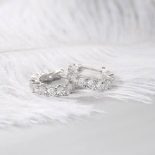 Zircon Circle Ear Clip Female 3mm Full Diamond