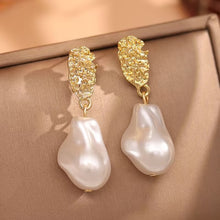 Geometric Irregular Baroque Pearl Earrings