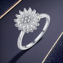 Copper Plating Diamond-embedded SUNFLOWER Rotating Stylish Opening Adjustable