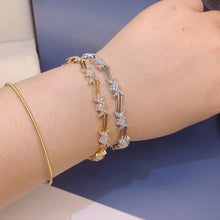 Geometric Zircon Open-ended Bracelet Formal Dress Accessories