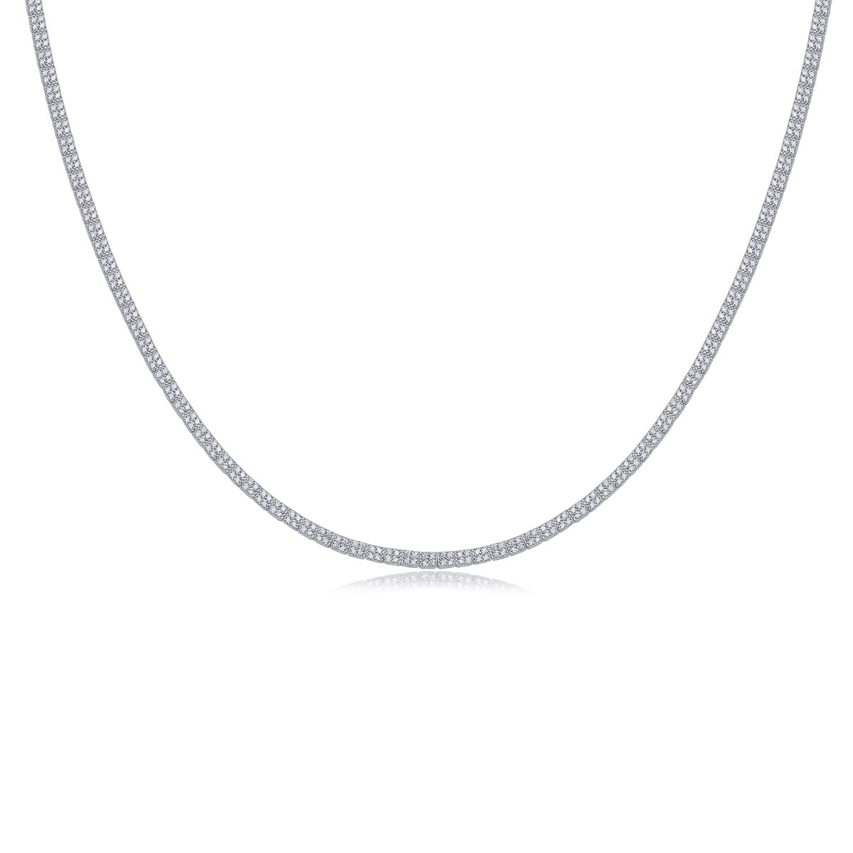 Winter Lake Luxury Fashion Set Mosan Diamond S925 Silver Necklace Rivaling Natural Diamonds